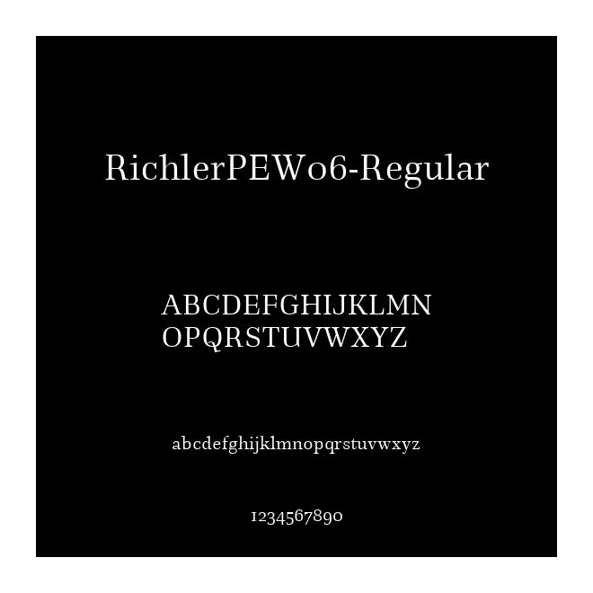 RichlerPEW06-Regular
