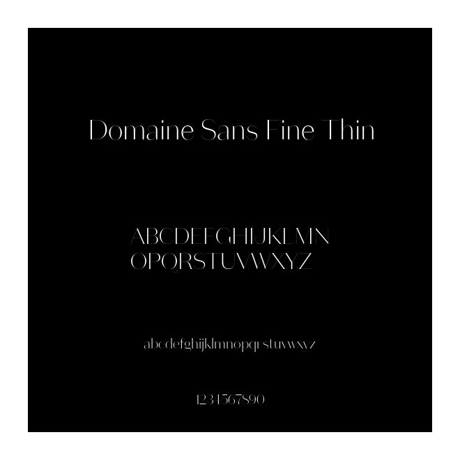 Domaine Sans Fine Thin