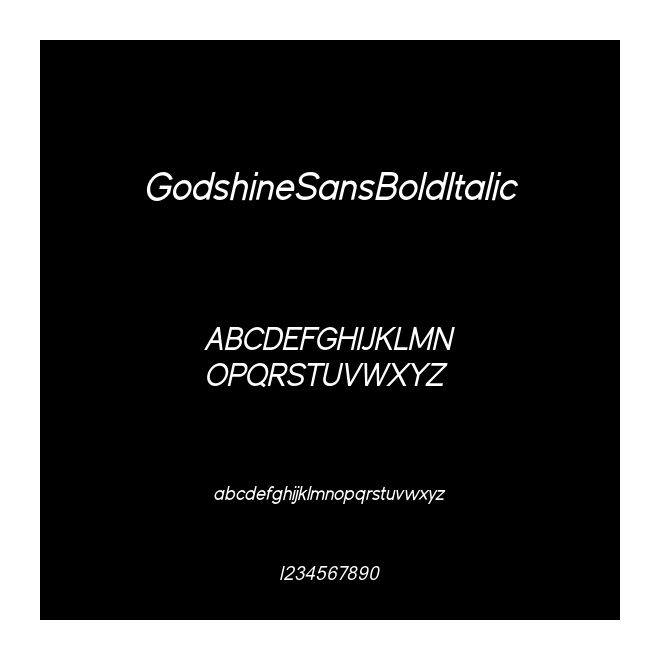 GodshineSansBoldItalic