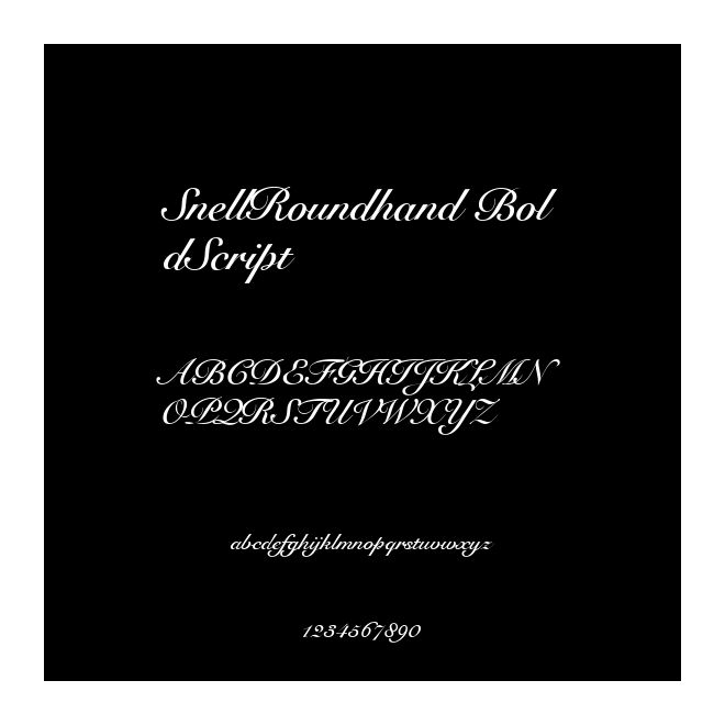 SnellRoundhand BoldScript