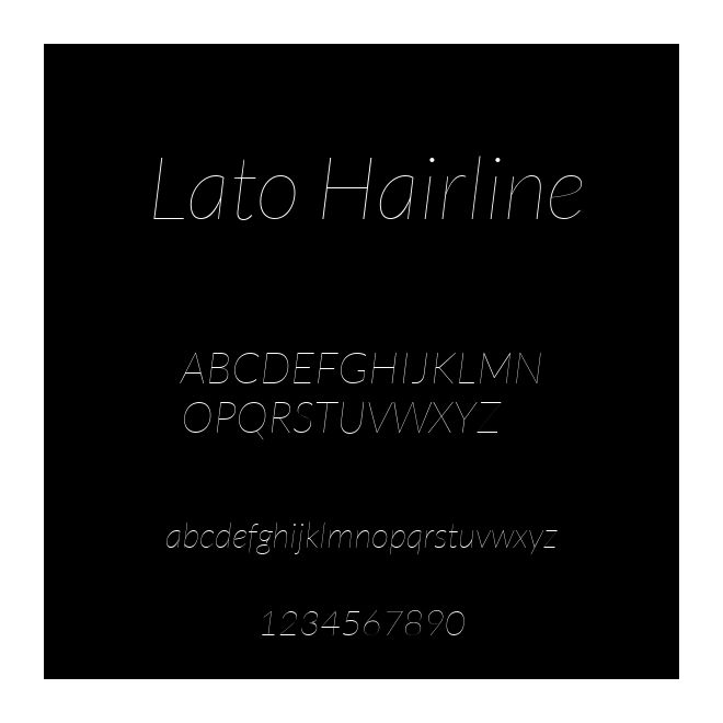 Lato Hairline