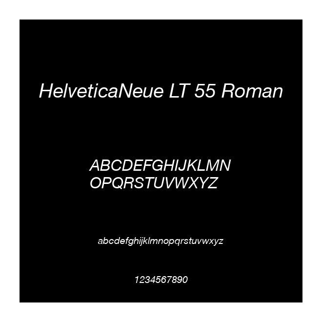 HelveticaNeue LT 55 Roman