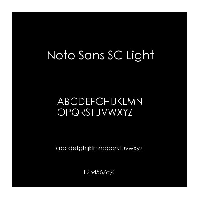 Noto Sans SC Light