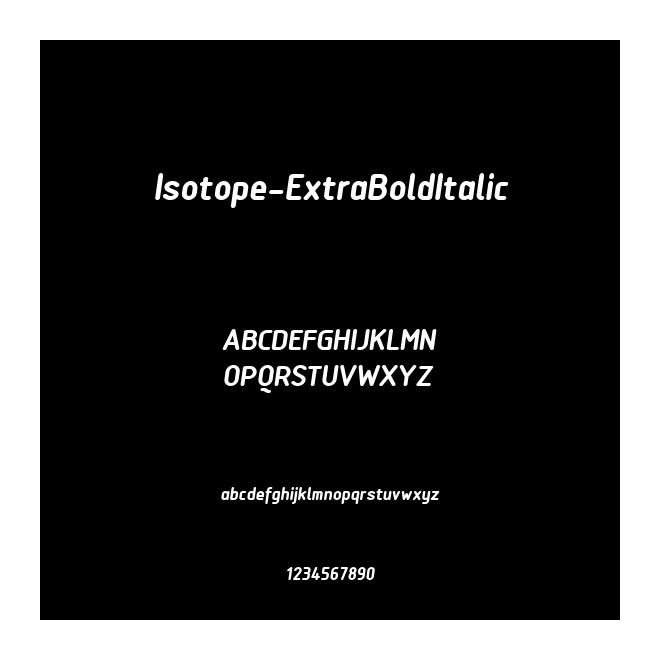 Isotope-ExtraBoldItalic