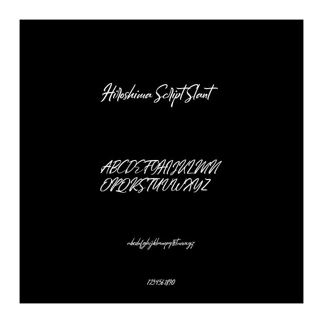 Hiroshima Script Slant