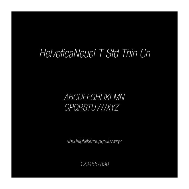 HelveticaNeueLT Std Thin Cn