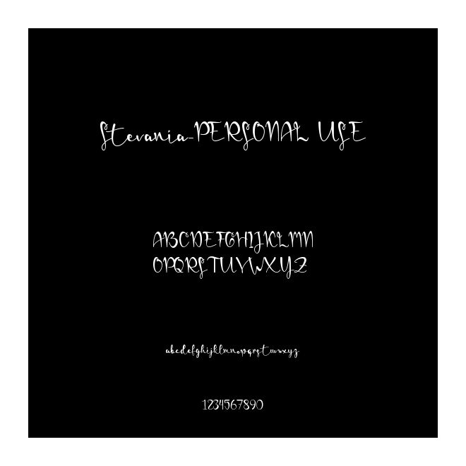 Stevania-PERSONAL USE