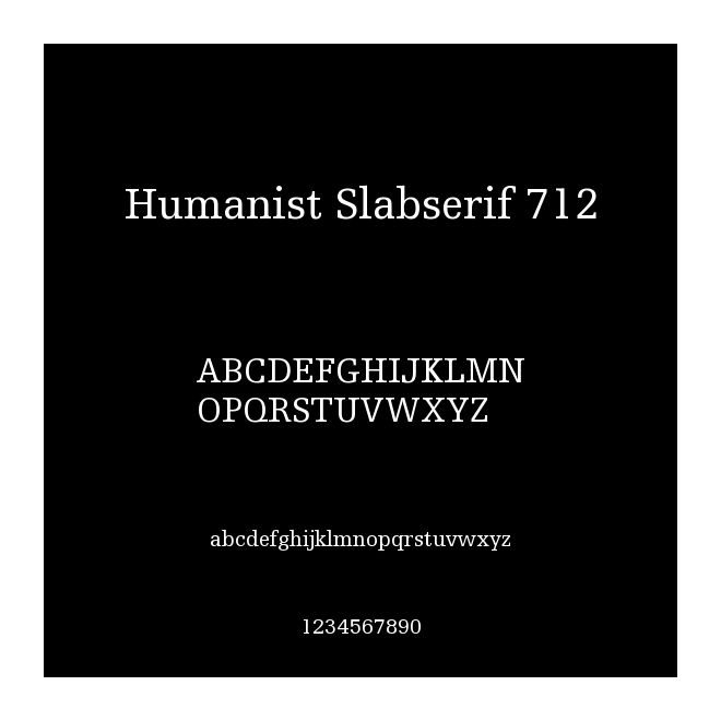 Humanist Slabserif 712