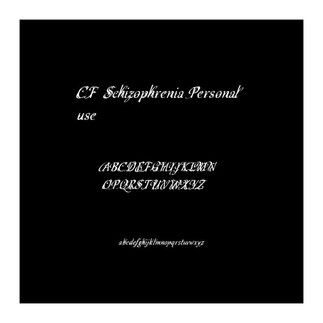 CF Schizophrenia Personal use