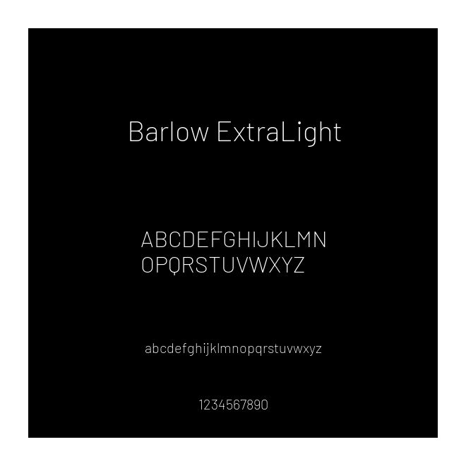 Barlow ExtraLight