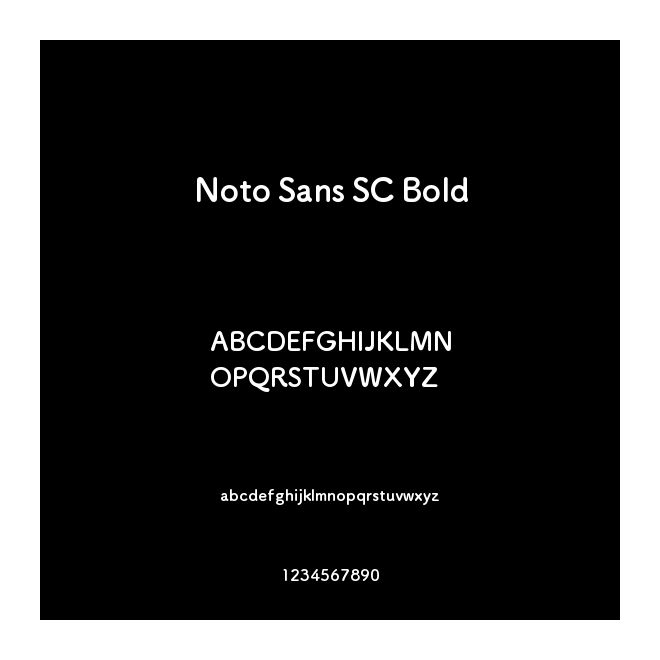 Noto Sans SC Bold