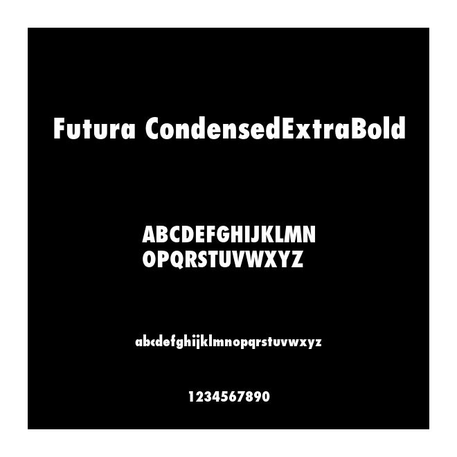 Futura CondensedExtraBold