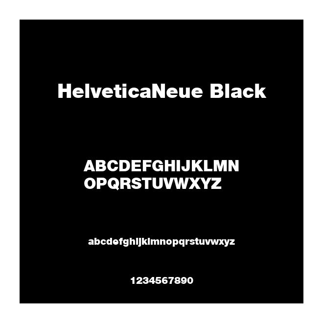 HelveticaNeue Black
