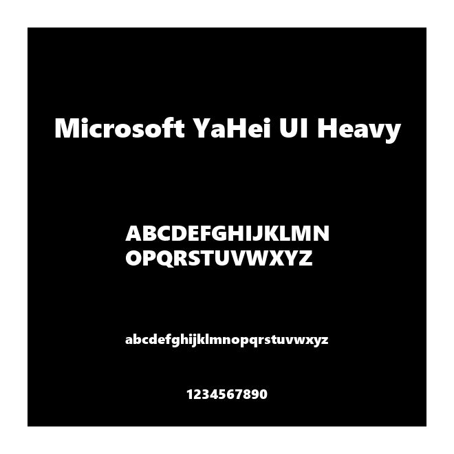 Microsoft YaHei UI Heavy