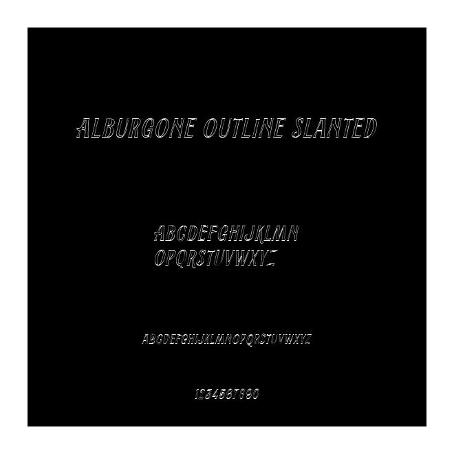 Alburgone Outline Slanted