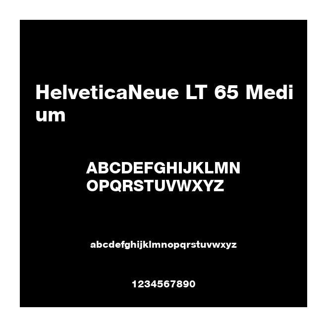 HelveticaNeue LT 65 Medium