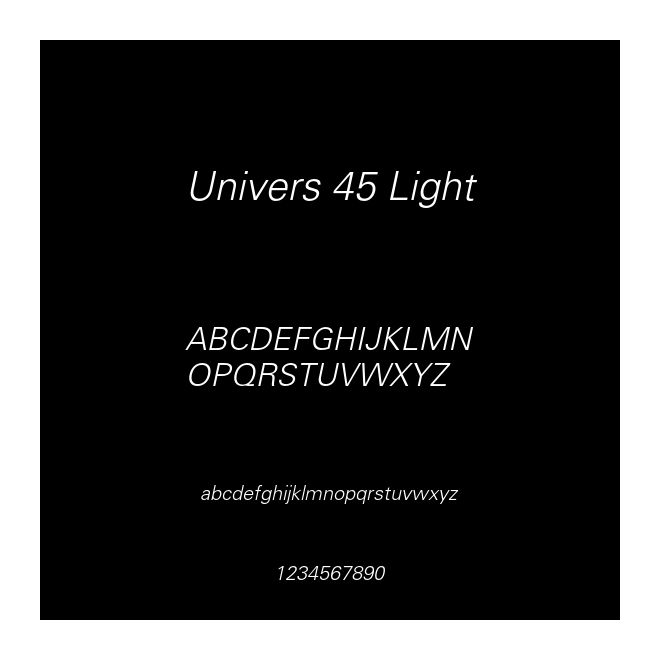 Univers 45 Light