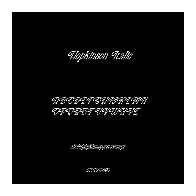 Hopkinson Italic