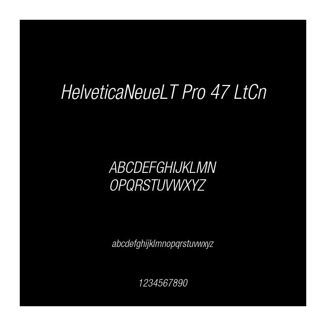 HelveticaNeueLT Pro 47 LtCn