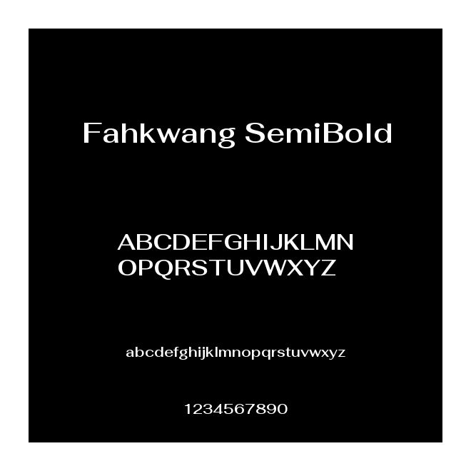 Fahkwang SemiBold