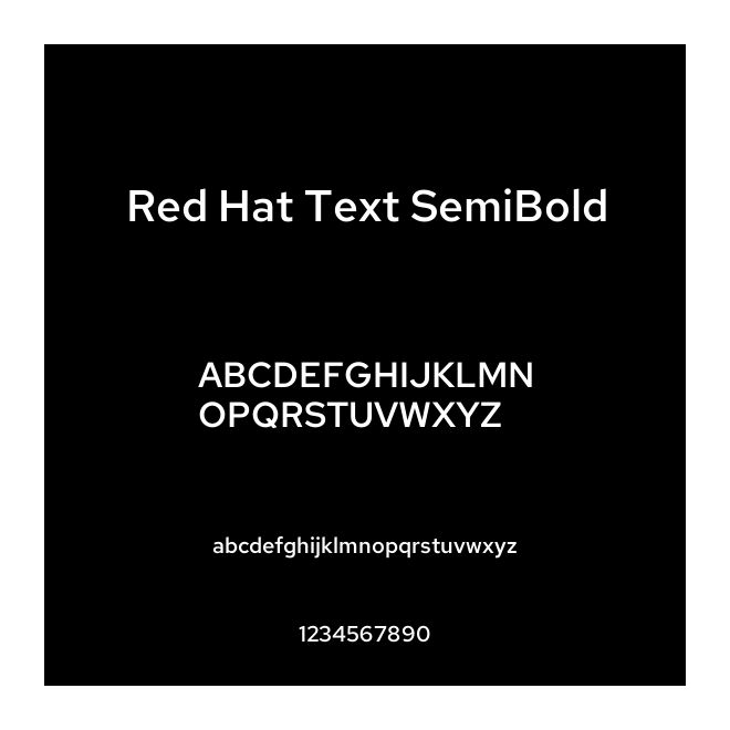 Red Hat Text SemiBold