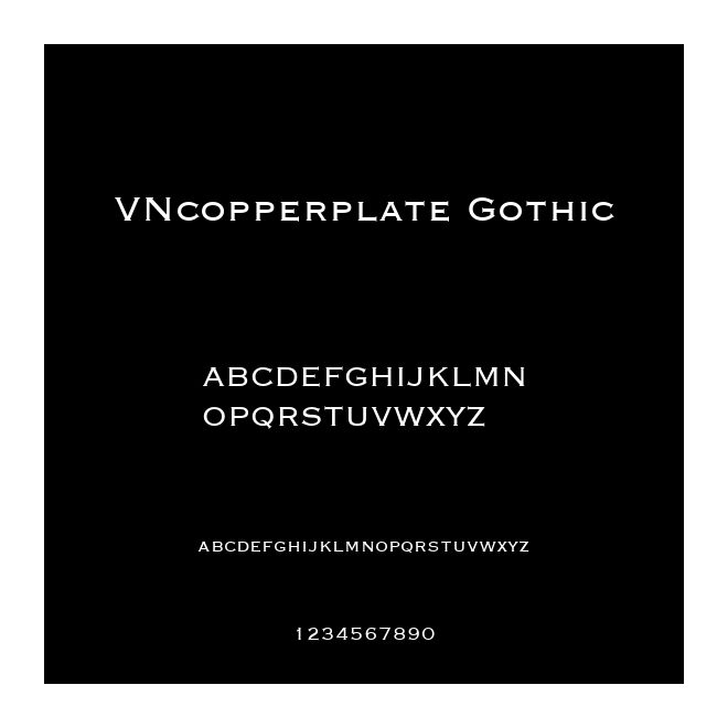 VNcopperplate Gothic