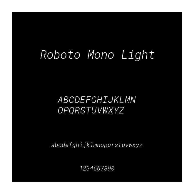 Roboto Mono Light