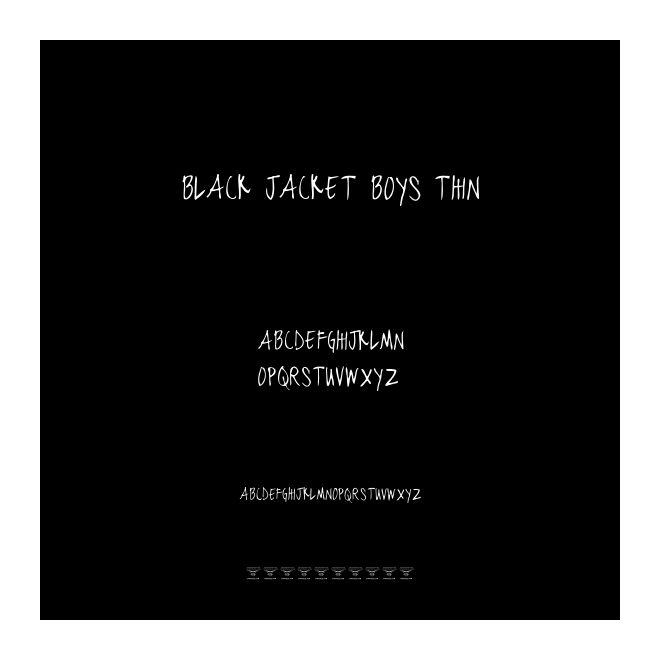 black jacket boys Thin