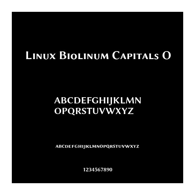 Linux Biolinum Capitals O