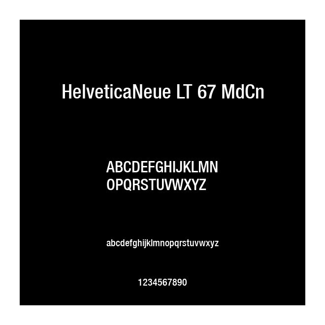 HelveticaNeue LT 67 MdCn