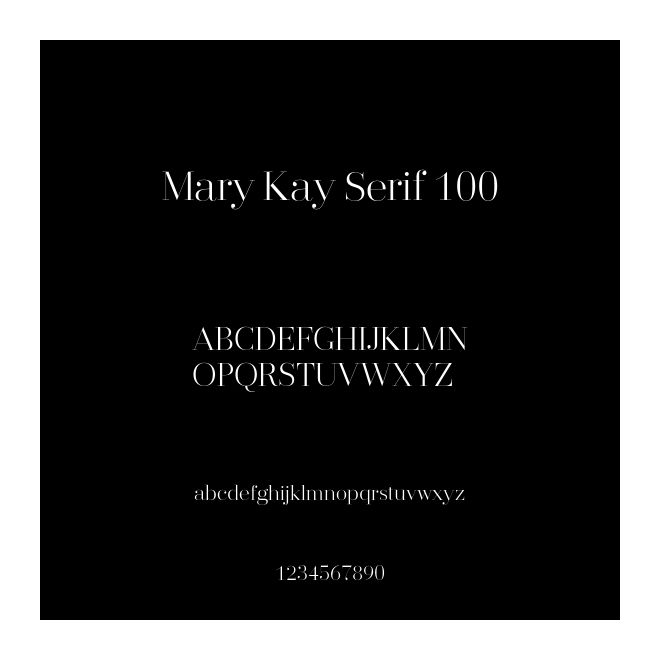 Mary Kay Serif 100
