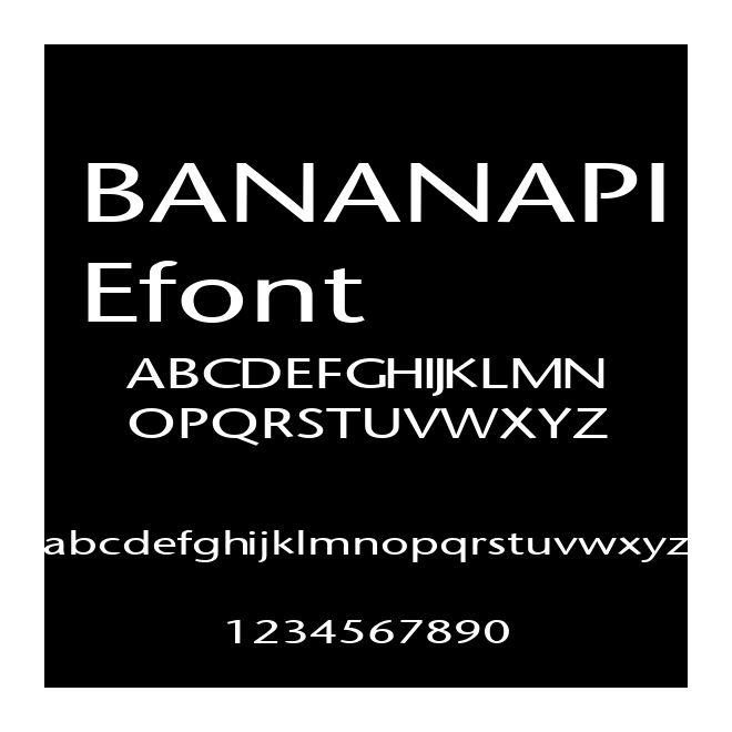 BANANAPIEfont