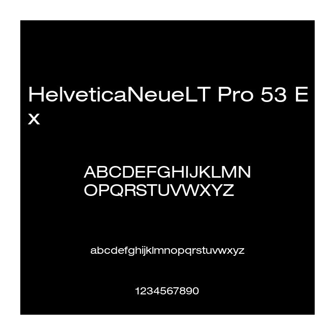HelveticaNeueLT Pro 53 Ex