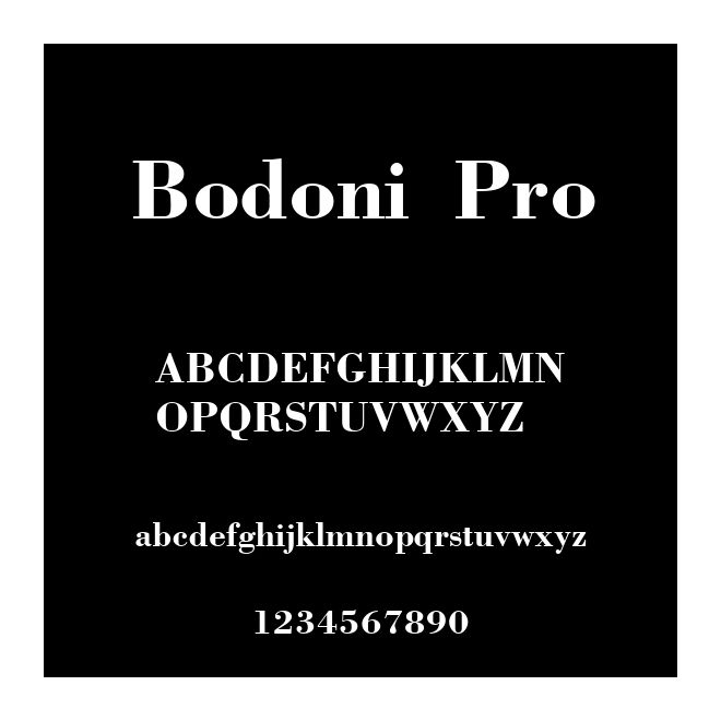 Bodoni Pro