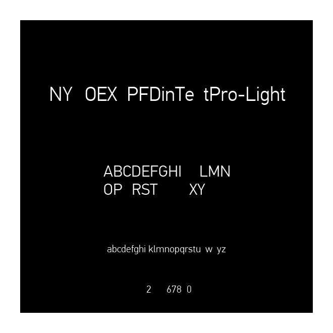 NYKOEX+PFDinTextPro-Light