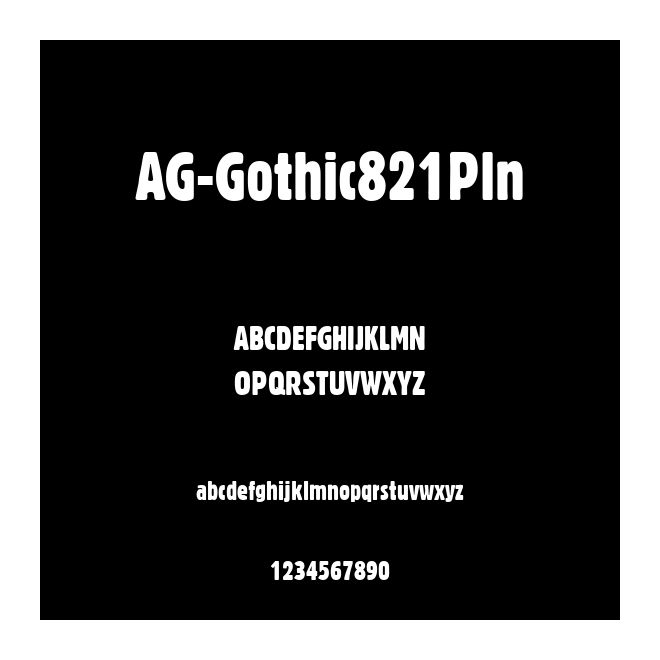 AG-Gothic821Pln