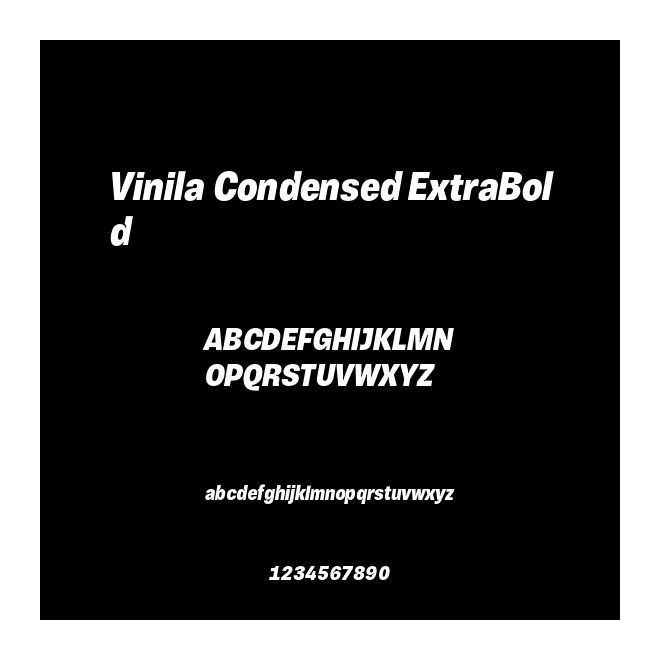 Vinila Condensed ExtraBold