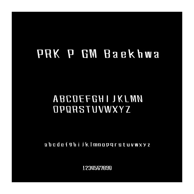PRK P GM Baekhwa