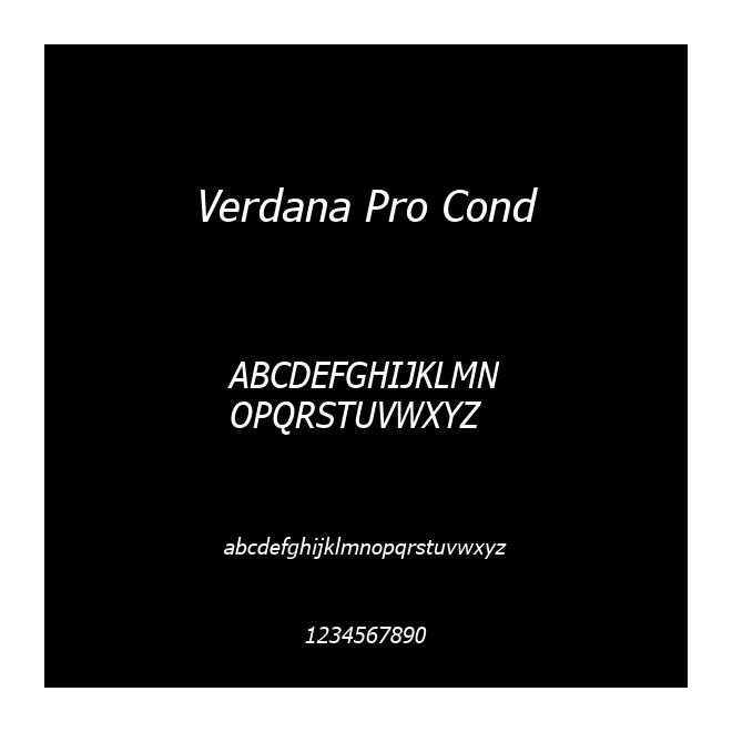 Verdana Pro Cond