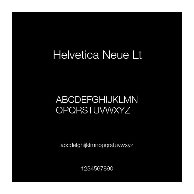 Helvetica Neue Lt