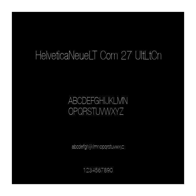 HelveticaNeueLT Com 27 UltLtCn