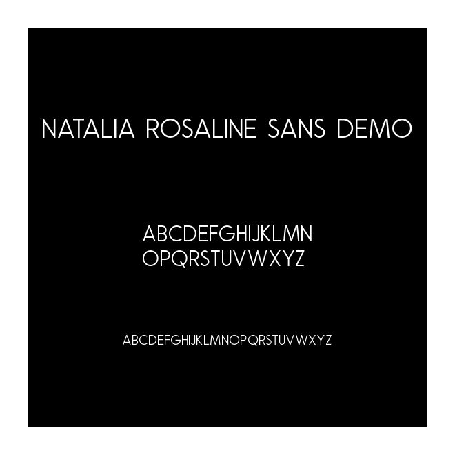 Natalia Rosaline Sans Demo