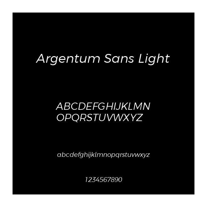 Argentum Sans Light