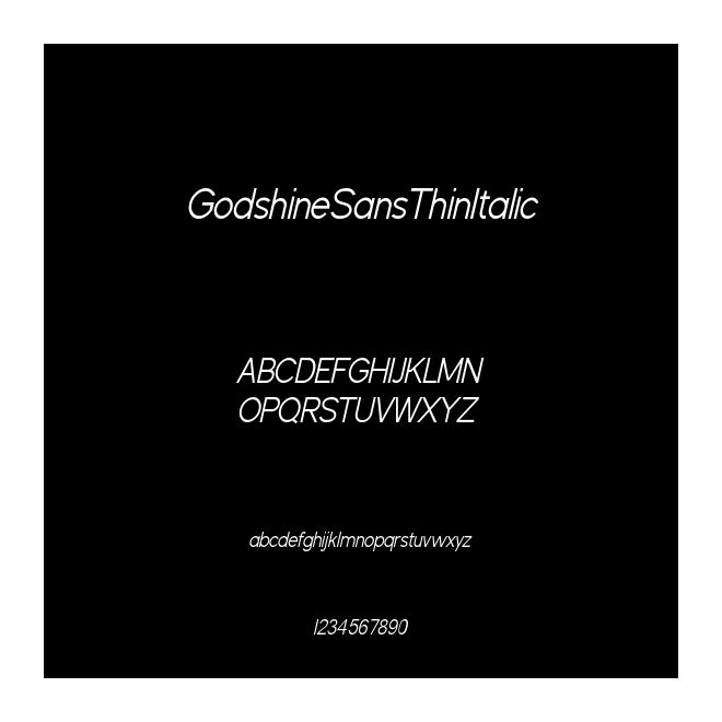 GodshineSansThinItalic