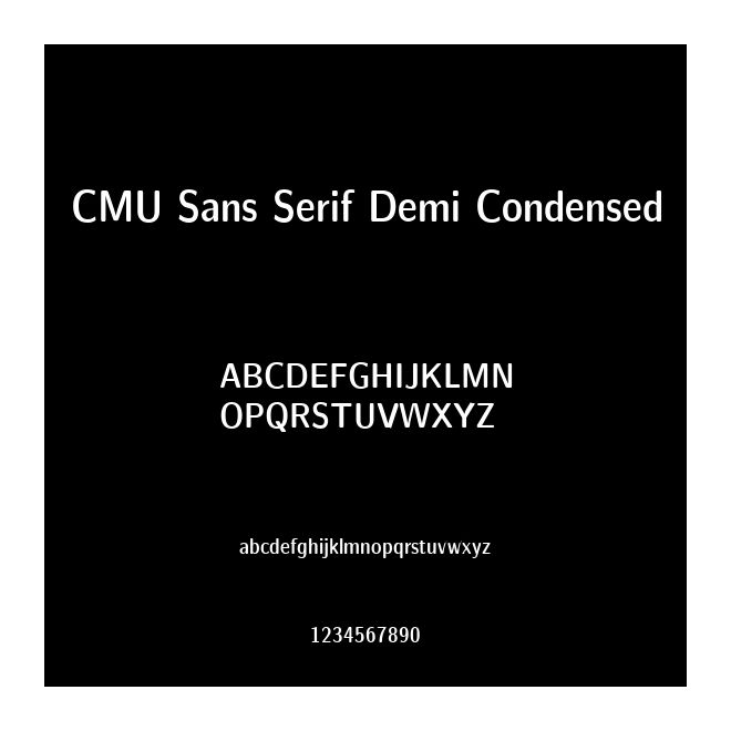 CMU Sans Serif Demi Condensed