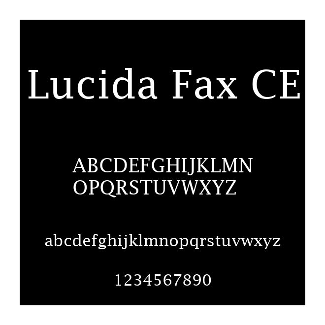 Lucida Fax CE