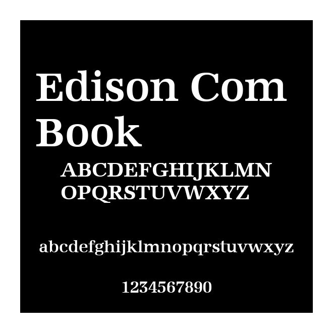Edison Com Book
