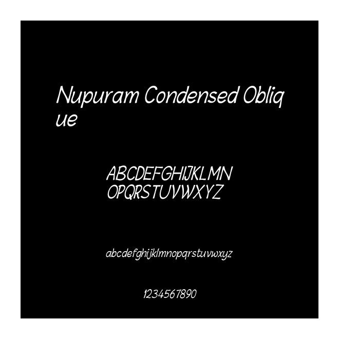 Nupuram Condensed Oblique