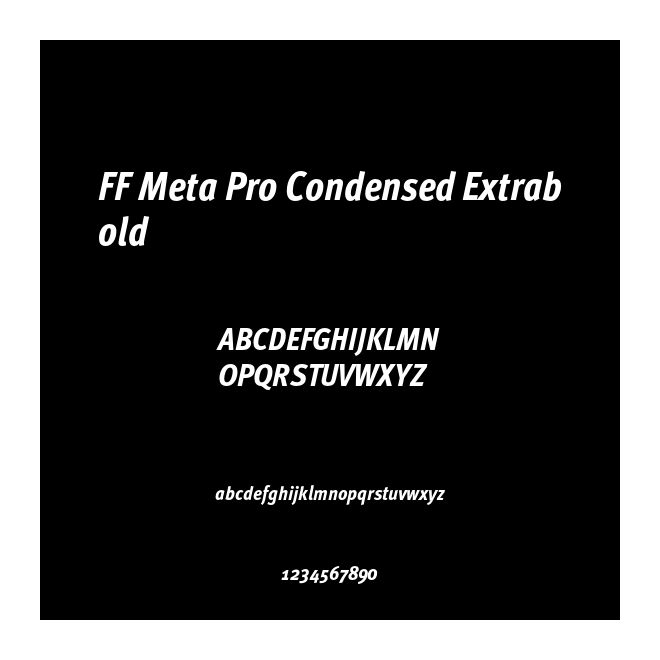 FF Meta Pro Condensed Extrabold