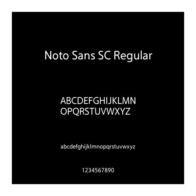 Noto Sans SC Regular